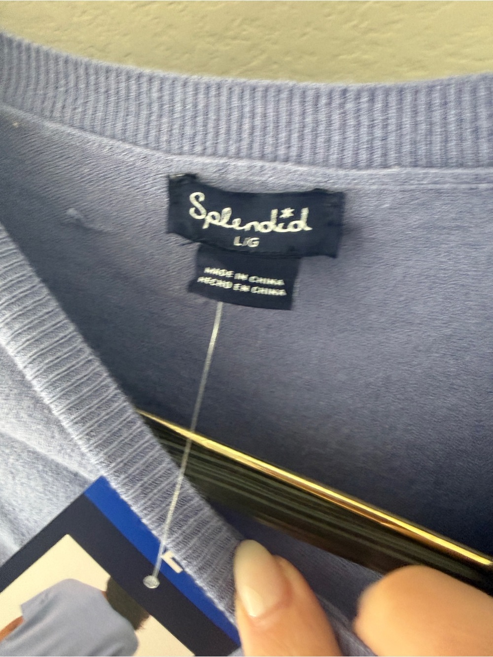 NWT Splendid women’s Lavender Crewneck T-Shirt - Large - Picture 3 of 4